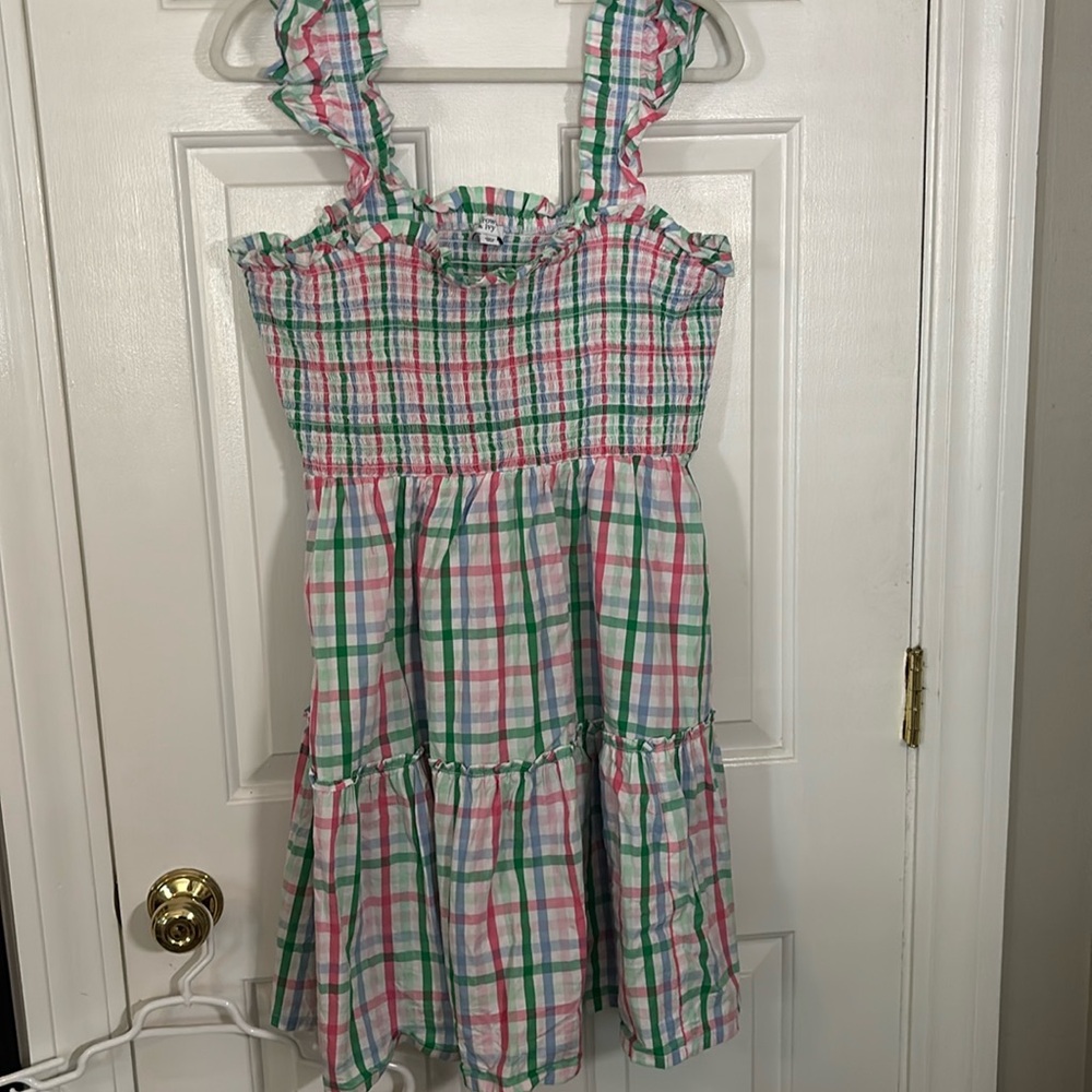 Crown and Ivy gingham smocked dress